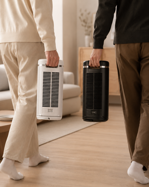 Aerotermă ceramică evoair Warmix 2200 Smart Black, Wi-Fi, Control Aplicație SmartLife, Încălzire Ceramică PTC, Senzor Smart Motion, Telecomandă, Oscilație Automată, Timer 8h, Protecție Răsturnare, Ecran Tactil, Negru.