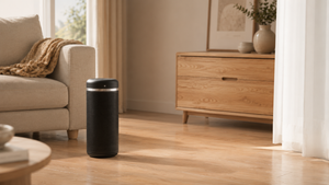 Aerotermă ceramică evoair Warmix 2200 Smart Black, Wi-Fi, Control Aplicație SmartLife, Încălzire Ceramică PTC, Senzor Smart Motion, Telecomandă, Oscilație Automată, Timer 8h, Protecție Răsturnare, Ecran Tactil, Negru.