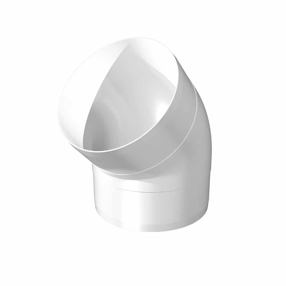 Cot Tubulatura Ø100mm, 45° PVC