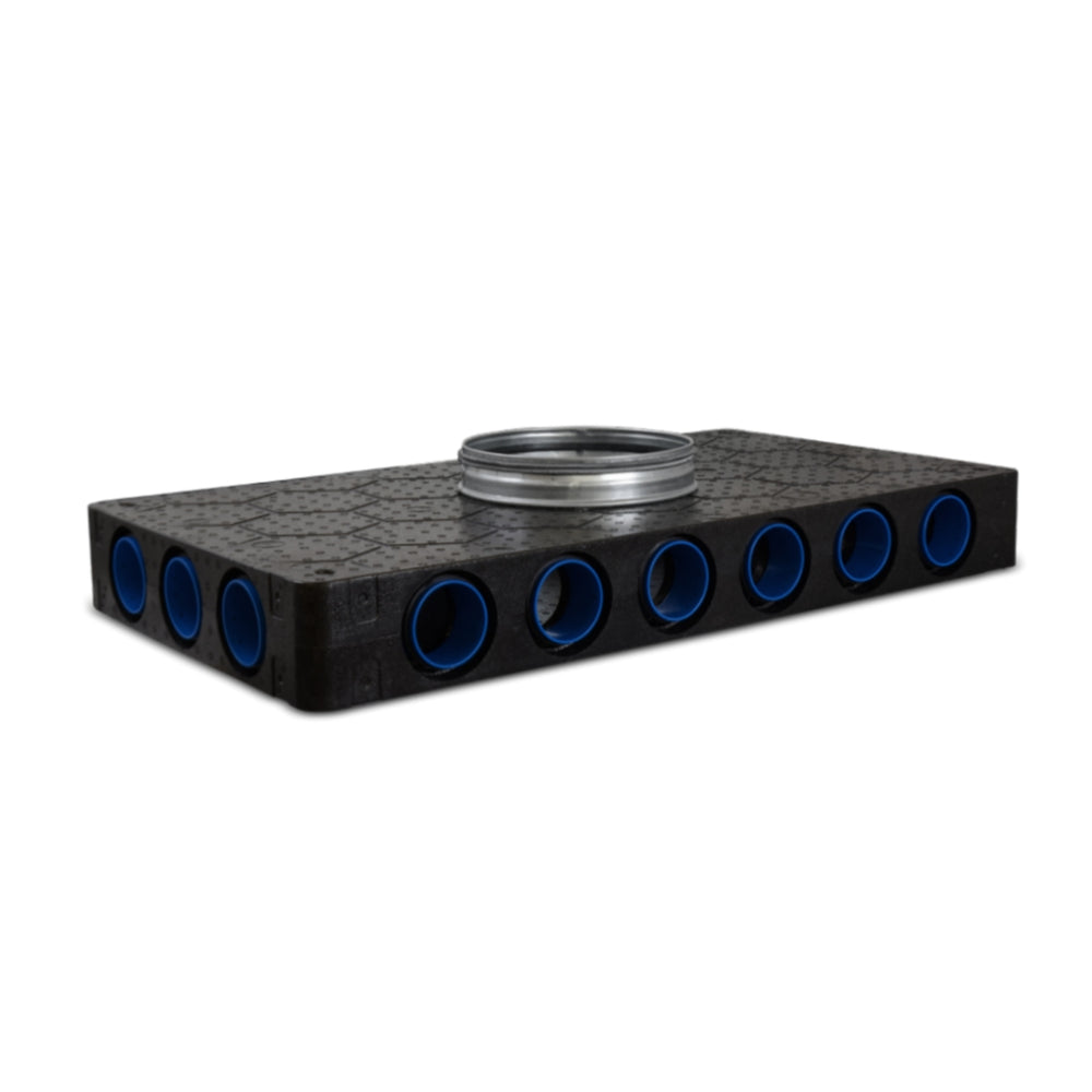 Cutie distributie Alnor, FLX-PLO-EPP-R-75-2-4-2-0-160, pentru tubulatura MVHR Ø75 mm din EPP&conector MSF-160