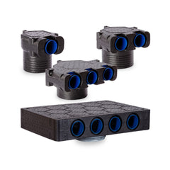 Cutie plenum EPP cu garnitură ALNOR | pentru tub flexibil FLX D-75 | racord MSF-125 | 2x12