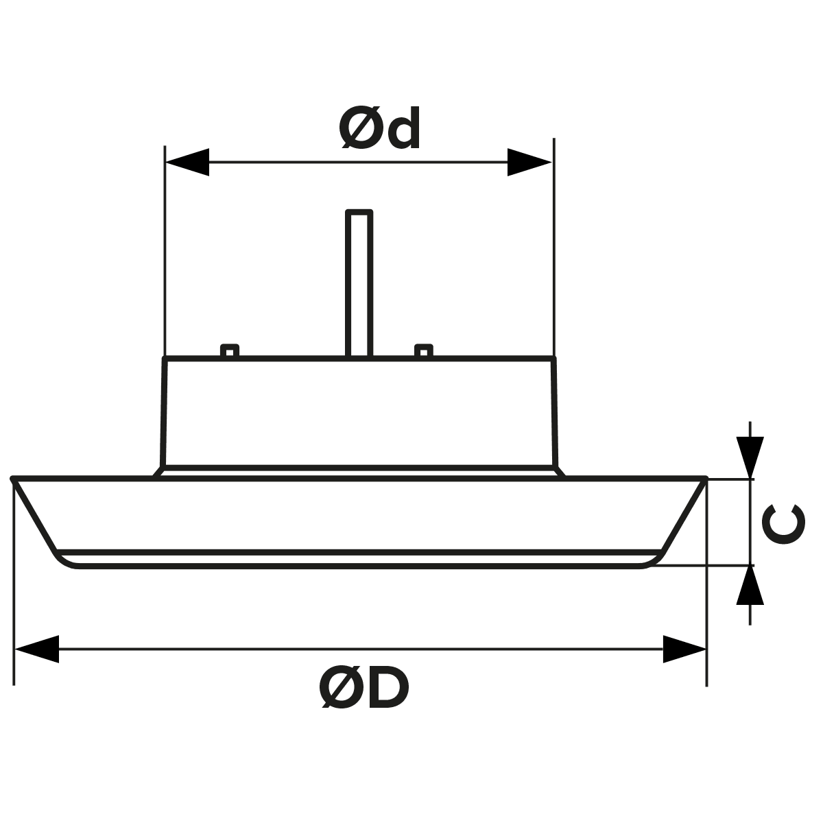 Valva aspiratie / Refulare cu flansa Ø125 mm, PVC