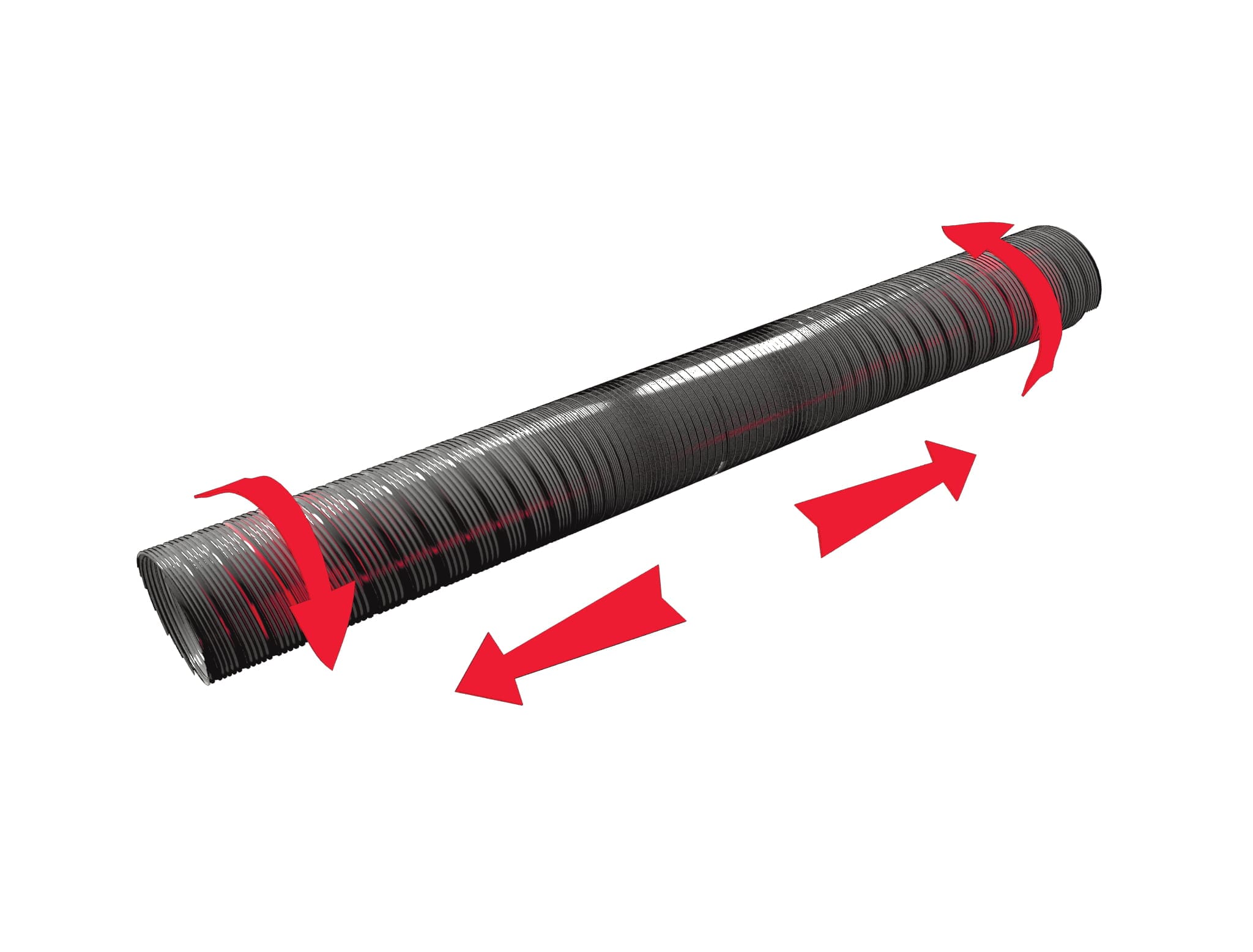 Tub flexibil aluminiu hotă (3M), Ø120mm