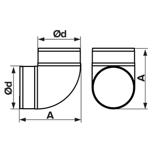 Cot Tubulatura, Ø160mm, la 90°, PVC