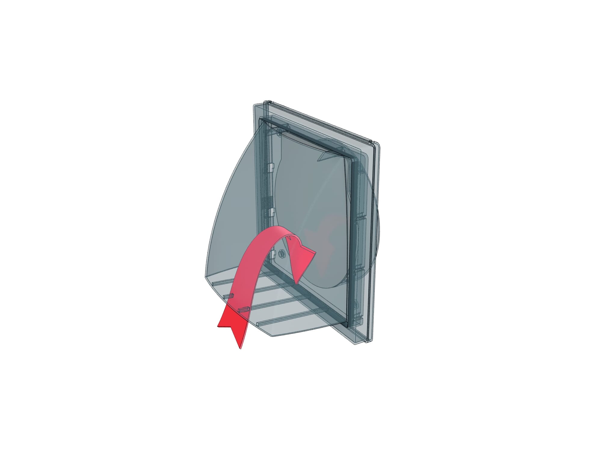 Grila ventilatie Ø100mm patrata cu clapeta antiretur, exterior 150x150, ASA plastic Beige