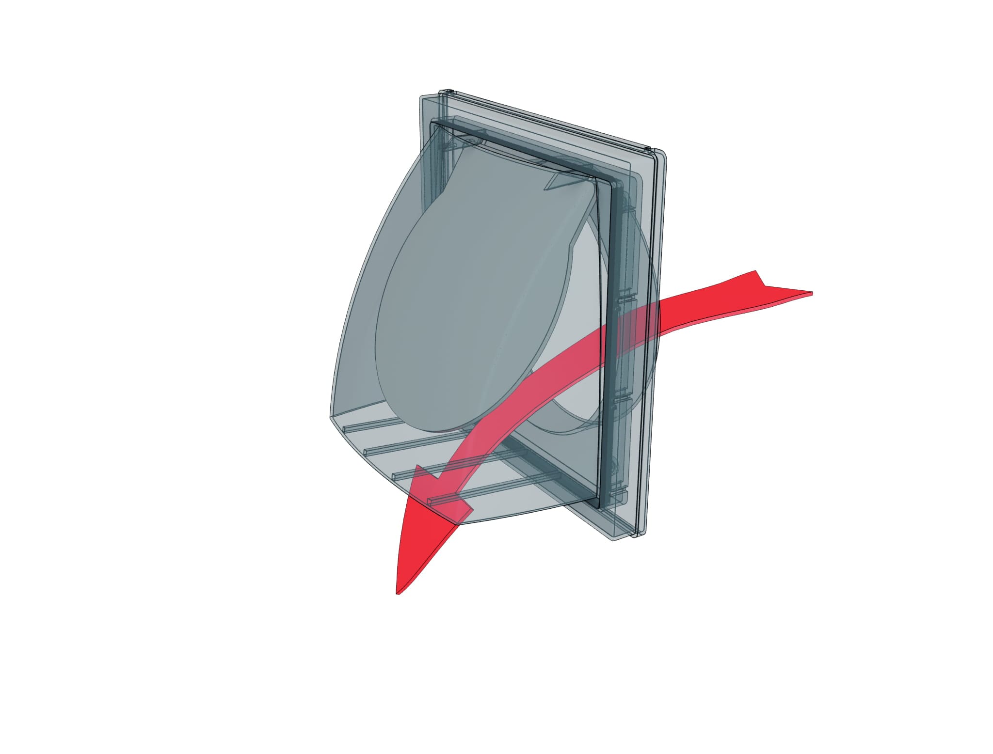 Grila ventilatie patrata Ø150/160mm, exterior 190х190 cu flansa , ASA plastic Teracota