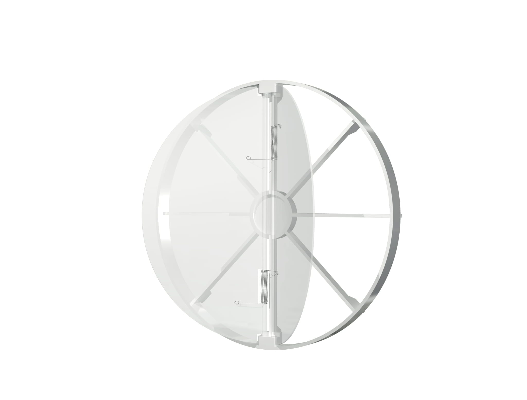 Clapeta antiretur pentru ventilator baie Ø100mm, plastic Alb