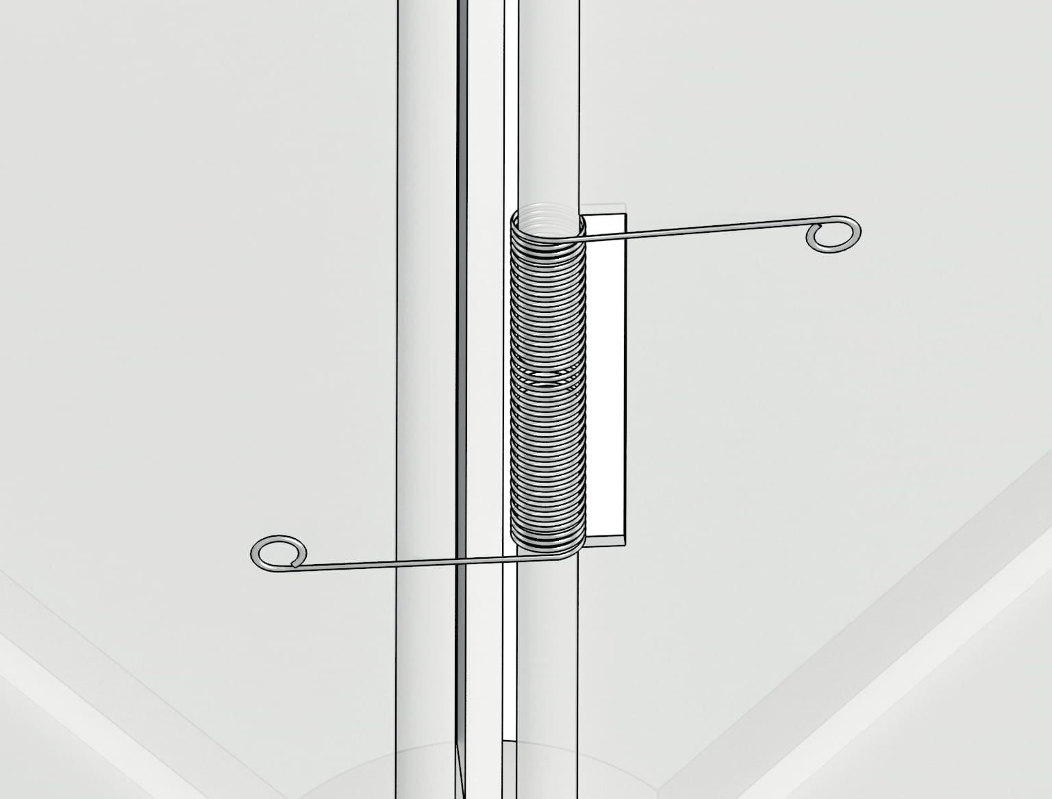 Clapeta antiretur pentru ventilator baie Ø125mm, plastic Alb