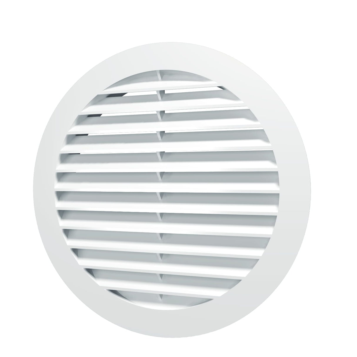 Grila ventilatie rotunda Diametru Ø120mm, cu plasa antitantari ASA plastic Alb