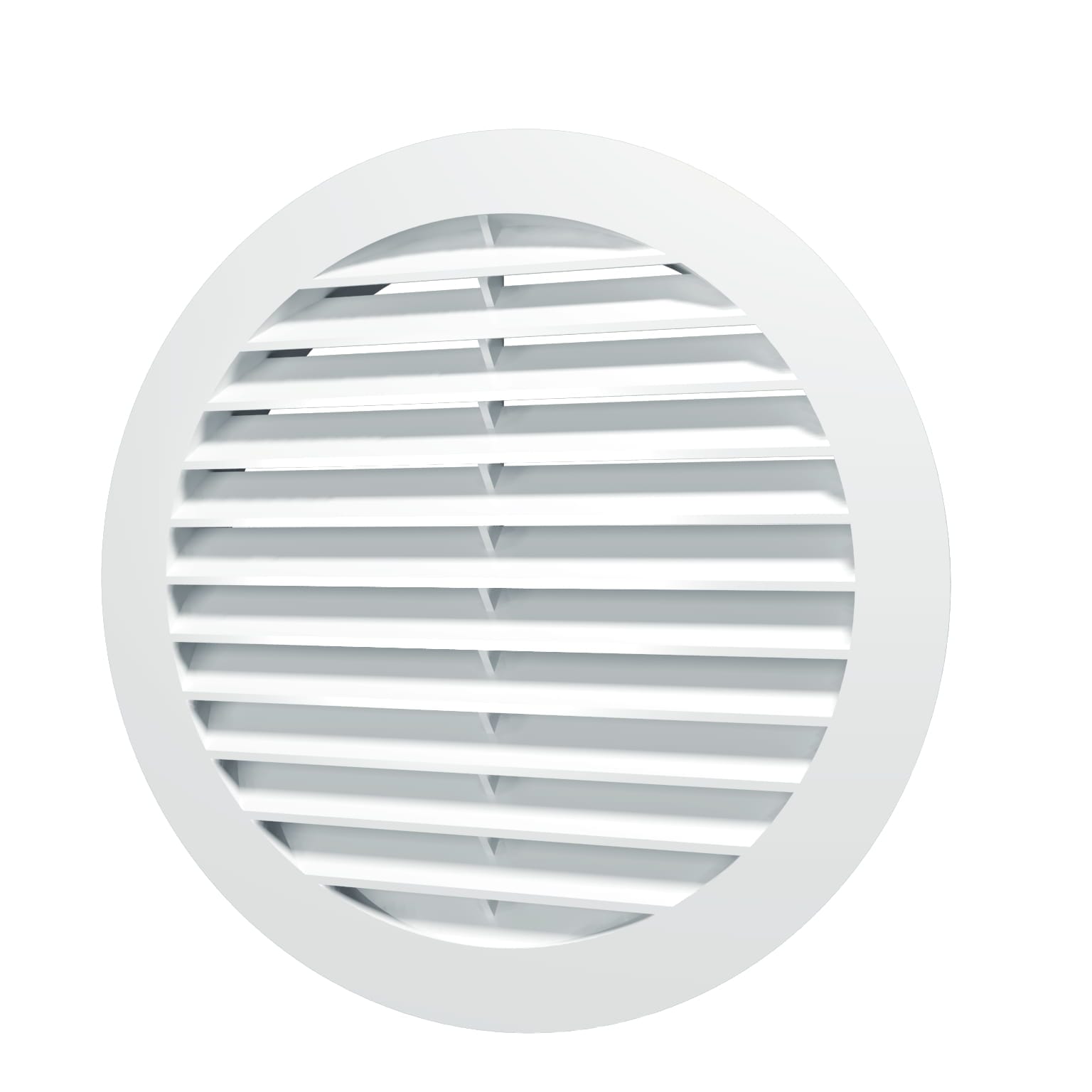 Grila ventilatie rotunda Ø100mm, exterior Ø130mm, ASA plastic Ivory