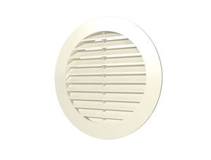 Grila ventilatie rotunda Ø100mm, exterior Ø130mm, ASA plastic Ivory