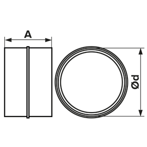 CONECTOR CU CLAPETA ANTIRETUR, Ø160mm, PVC