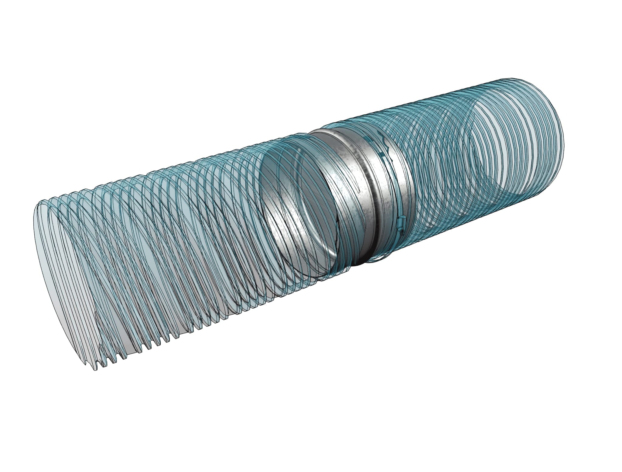 CONECTOR CU CLAPETA ANTIRETUR, Ø160mm, METAL