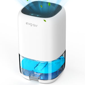 Dezumidificator aer Evoair HUMIX300, 300ml/24h, Silentios, Lumina Ambientală în 7 culori, Rezervor 1l, Alb