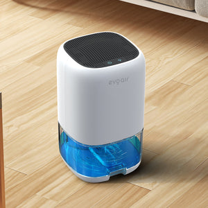 Dezumidificator aer Evoair HUMIX300, 300ml/24h, Silentios, Lumina Ambientală în 7 culori, Rezervor 1l, Alb
