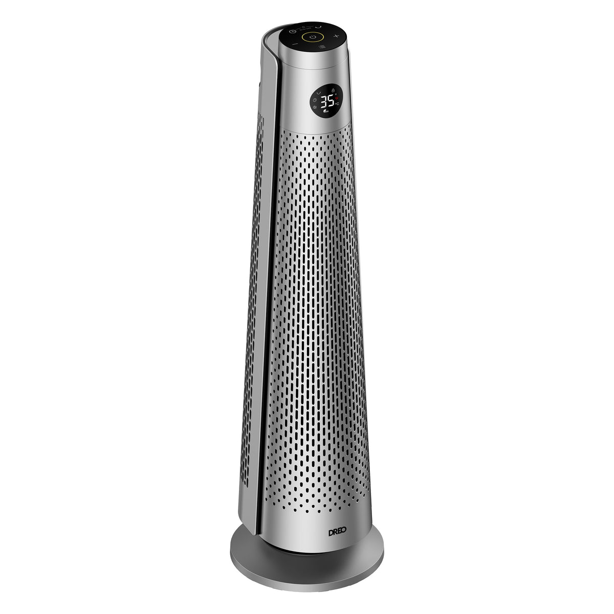 Resigilat! Aeroterma Dreo Solaris 818, 2000W, Heater Ceramica, Oscilatie 120°, Timer 12h, Display LED, 5 Trepte Incălzire, 3 Trepte Ventilare, Mod ECO, Termostat, Silentios, Telecomanda, Argintiu