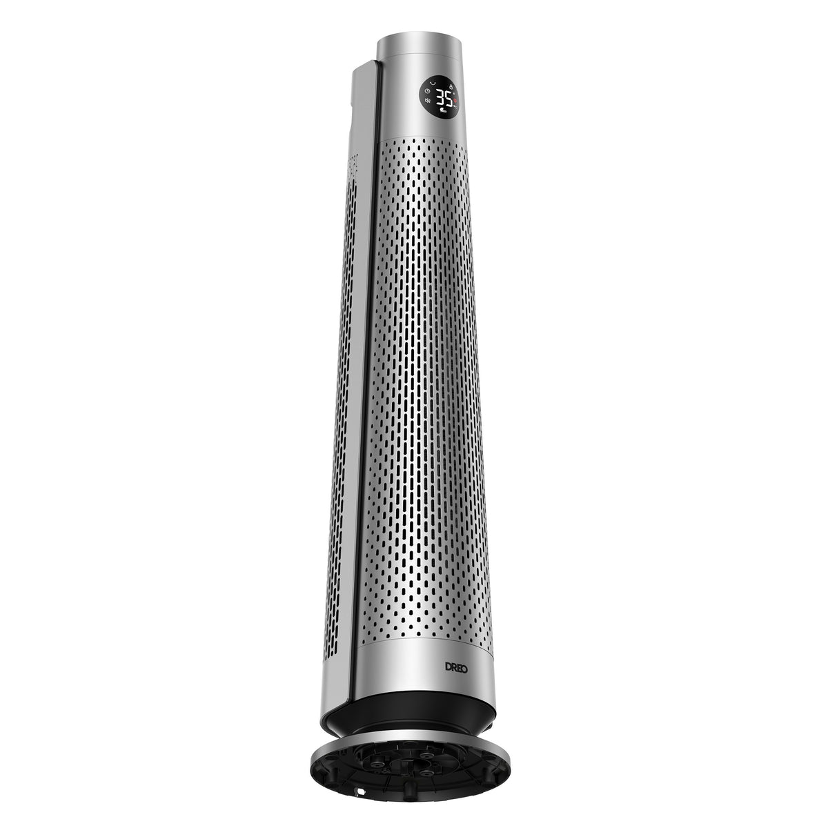 Resigilat! Aeroterma Dreo Solaris 818, 2000W, Heater Ceramica, Oscilatie 120°, Timer 12h, Display LED, 5 Trepte Incălzire, 3 Trepte Ventilare, Mod ECO, Termostat, Silentios, Telecomanda, Argintiu