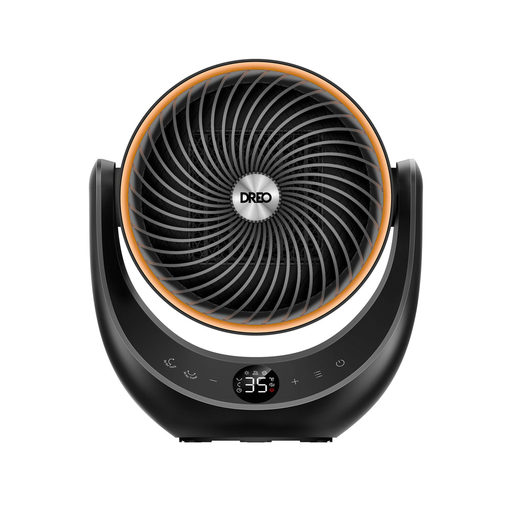 Aeroterma Dreo Atom 715, 2000W, Heater Ceramica, Oscilație verticală 45°, Oscilație orizontală 70°, Timer 12h, Display LED, 3 Trepte Ventilare, 3 Trepte Incălzire, Mod ECO, Termostat, Silentios, Telecomanda, Negru