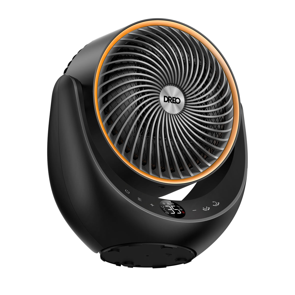 Aeroterma Dreo Atom 715, 2000W, Heater Ceramica, Oscilație verticală 45°, Oscilație orizontală 70°, Timer 12h, Display LED, 3 Trepte Ventilare, 3 Trepte Incălzire, Mod ECO, Termostat, Silentios, Telecomanda, Negru
