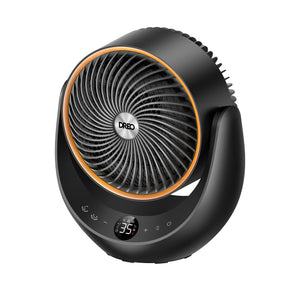 Aeroterma Dreo Atom 715, 2000W, Heater Ceramica, Oscilație verticală 45°, Oscilație orizontală 70°, Timer 12h, Display LED, 3 Trepte Ventilare, 3 Trepte Incălzire, Mod ECO, Termostat, Silentios, Telecomanda, Negru