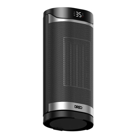 Aeroterma Dreo Solaris 619, 2000W, Heater Ceramica, Oscilație orizontala 70°, Timer 12h, Display LED, 3 Trepte Incălzire, Mod ECO, Termostat, Silentios, Telecomanda, Negru&Argintiu