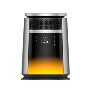 Resigilat! Aeroterma Dreo 720S, 2000W, Heater Ceramica, Timer 12h, Display LED, Iluminare RGB 5 culori, 3 Trepte Incălzire, 3 Trepte Ventilare, Mod ECO, Termostat, Silentios, Telecomanda, Negru&Argintiu