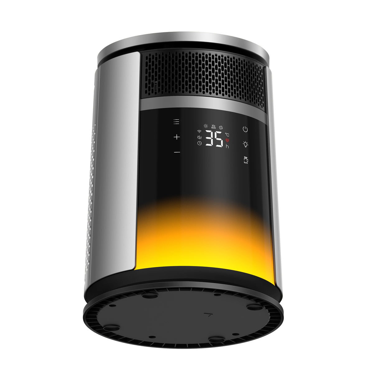 Resigilat! Aeroterma Dreo 720S, 2000W, Heater Ceramica, Timer 12h, Display LED, Iluminare RGB 5 culori, 3 Trepte Incălzire, 3 Trepte Ventilare, Mod ECO, Termostat, Silentios, Telecomanda, Negru&Argintiu