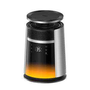 Resigilat! Aeroterma Dreo 720S, 2000W, Heater Ceramica, Timer 12h, Display LED, Iluminare RGB 5 culori, 3 Trepte Incălzire, 3 Trepte Ventilare, Mod ECO, Termostat, Silentios, Telecomanda, Negru&Argintiu
