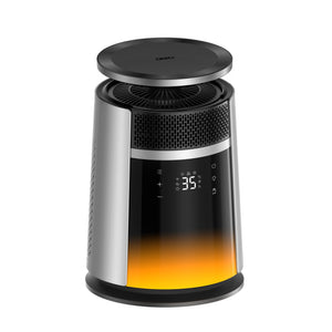 Resigilat! Aeroterma Dreo 720S, 2000W, Heater Ceramica, Timer 12h, Display LED, Iluminare RGB 5 culori, 3 Trepte Incălzire, 3 Trepte Ventilare, Mod ECO, Termostat, Silentios, Telecomanda, Negru&Argintiu