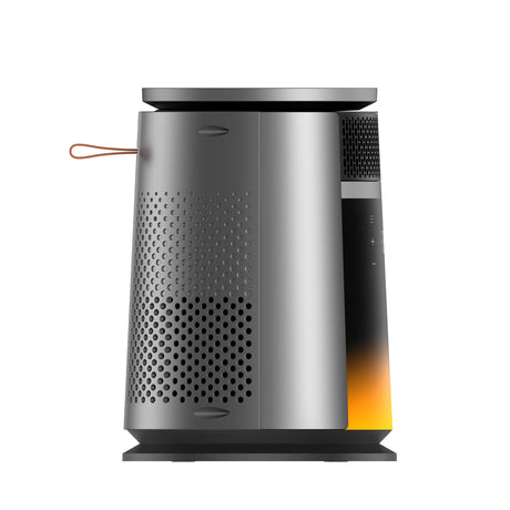 Aeroterma Dreo 720S, 2000W, Heater Ceramica, Timer 12h, Display LED, Iluminare RGB 5 culori, 3 Trepte Incălzire, 3 Trepte Ventilare, Mod ECO, Termostat, Silentios, Telecomanda, Negru&Argintiu