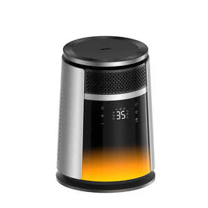 Resigilat! Aeroterma Dreo 720S, 2000W, Heater Ceramica, Timer 12h, Display LED, Iluminare RGB 5 culori, 3 Trepte Incălzire, 3 Trepte Ventilare, Mod ECO, Termostat, Silentios, Telecomanda, Negru&Argintiu
