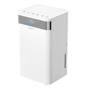 Dezumidificator Evoair ComfoDry12, 12l/24h, Silentios, Senzor de Umiditate, Uscare Rufe, Mod Noapte, Lumină Ambientală, Drenaj Continuu, Alb