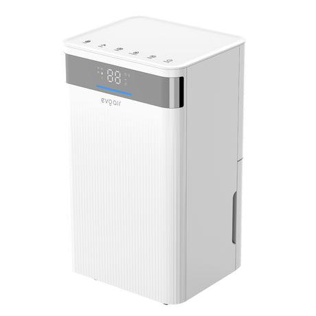 Resigilat! Dezumidificator Evoair ComfoDry12, 12l/24h, Silențios, Senzor de Umiditate, Uscare Rufe, Mod Noapte, Lumină Ambientală, Drenaj Continuu, Alb