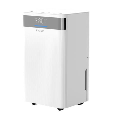 Resigilat! Dezumidificator Evoair ComfoDry12, 12l/24h, Silențios, Senzor de Umiditate, Uscare Rufe, Mod Noapte, Lumină Ambientală, Drenaj Continuu, Alb