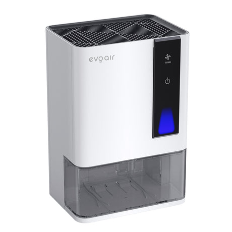 Dezumidificator Evoair HIDRY PLUS, 900ml/24h, Lumina ambientala in 7 culori, Rezervor 1.9l, 3 Viteze, Functie Auto Dezghetare, Alb