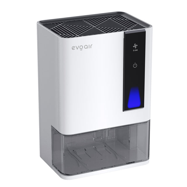 Dezumidificator Evoair HIDRY PLUS, 900ml/24h, Lumina ambientala in 7 culori, Rezervor 1.9l, 3 Viteze, Functie Auto Dezghetare, Alb
