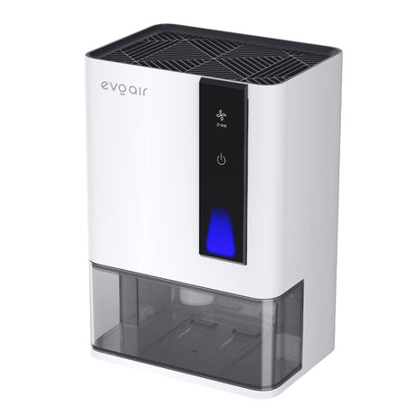 Resigilat! Dezumidificator Evoair HIDRY PLUS, 900ml/24h, Lumina ambientala in 7 culori, Rezervor 1.9l, 3 Viteze, Functie Auto Dezghetare, Alb