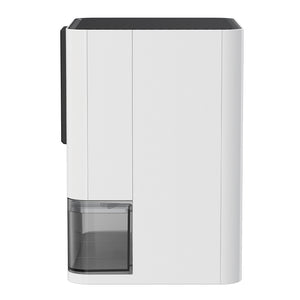 Dezumidificator Evoair HIDRY, 700ml/24h, Senzor de Umiditate/Temperatura, Lumina ambientala in 7 culori, Rezervor 1l, 2 viteze, Functie Auto Dezghetare, Alb