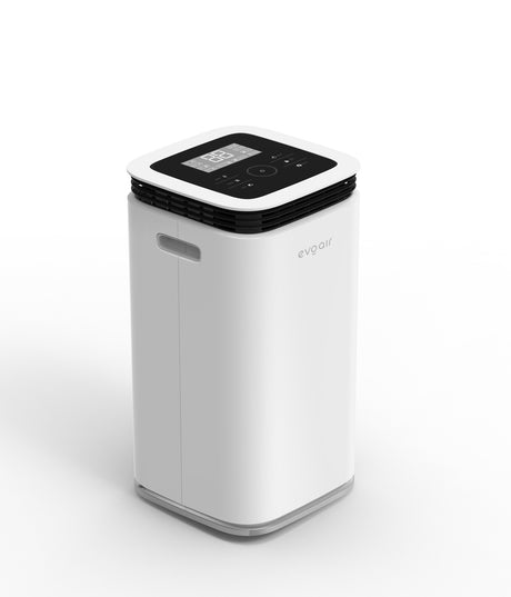 Resigilat! Dezumidificator Evoair, FlexiDry 12 Smart, 12l/24h, Senzor de Umiditate, Functie Ionizare, Uscare Rufe, Rezervor 2.2l, Alb