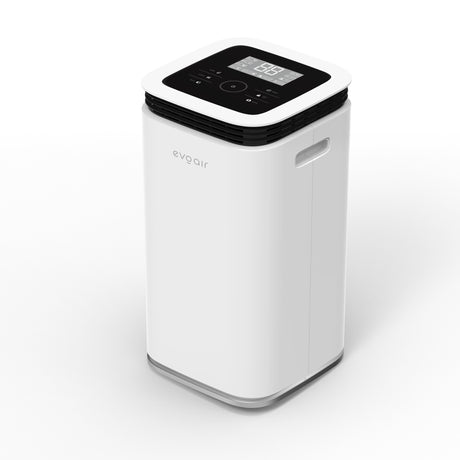 Resigilat! Dezumidificator Evoair, FlexiDry 12 Smart, 12l/24h, Senzor de Umiditate, Functie Ionizare, Uscare Rufe, Rezervor 2.2l, Alb