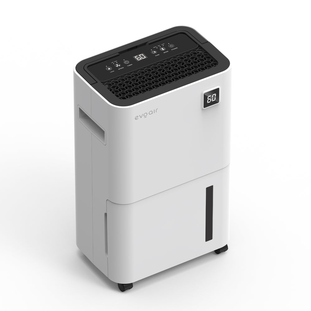 Resigilat! Dezumidificator Evoair, OptiDry 20, 20l/24h, Senzor de Umiditate, Functie Memorie, Uscare Rufe, Rezervor 2l, Display digital, Alb