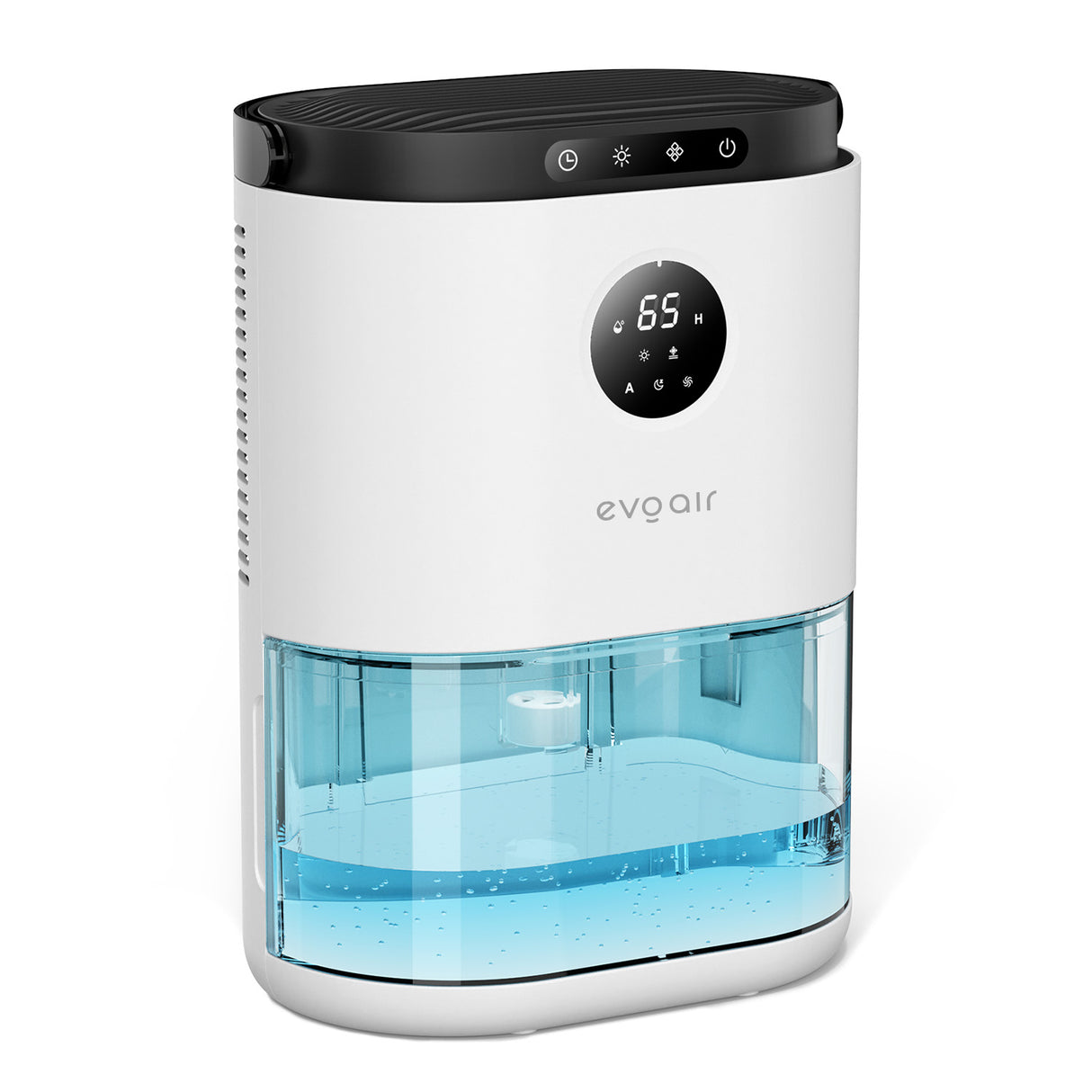 Dezumidificator aer Evoair HUMIX560, 560ml/24h, Silențios, Senzor de umiditate, 3 Moduri funcționare, Lumină Ambientală în 7 culori, Rezervor 2.3l, Alb
