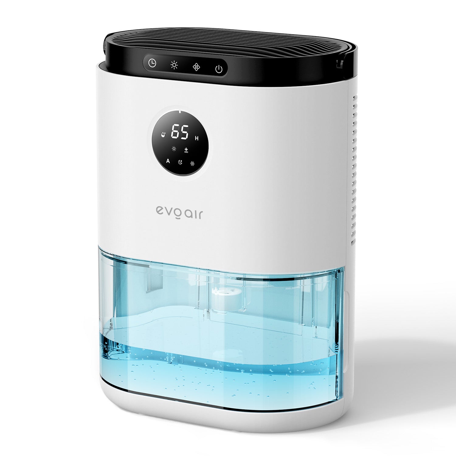 Dezumidificator aer Evoair HUMIX560, 560ml/24h, Silențios, Senzor de umiditate, 3 Moduri funcționare, Lumină Ambientală în 7 culori, Rezervor 2.3l, Alb