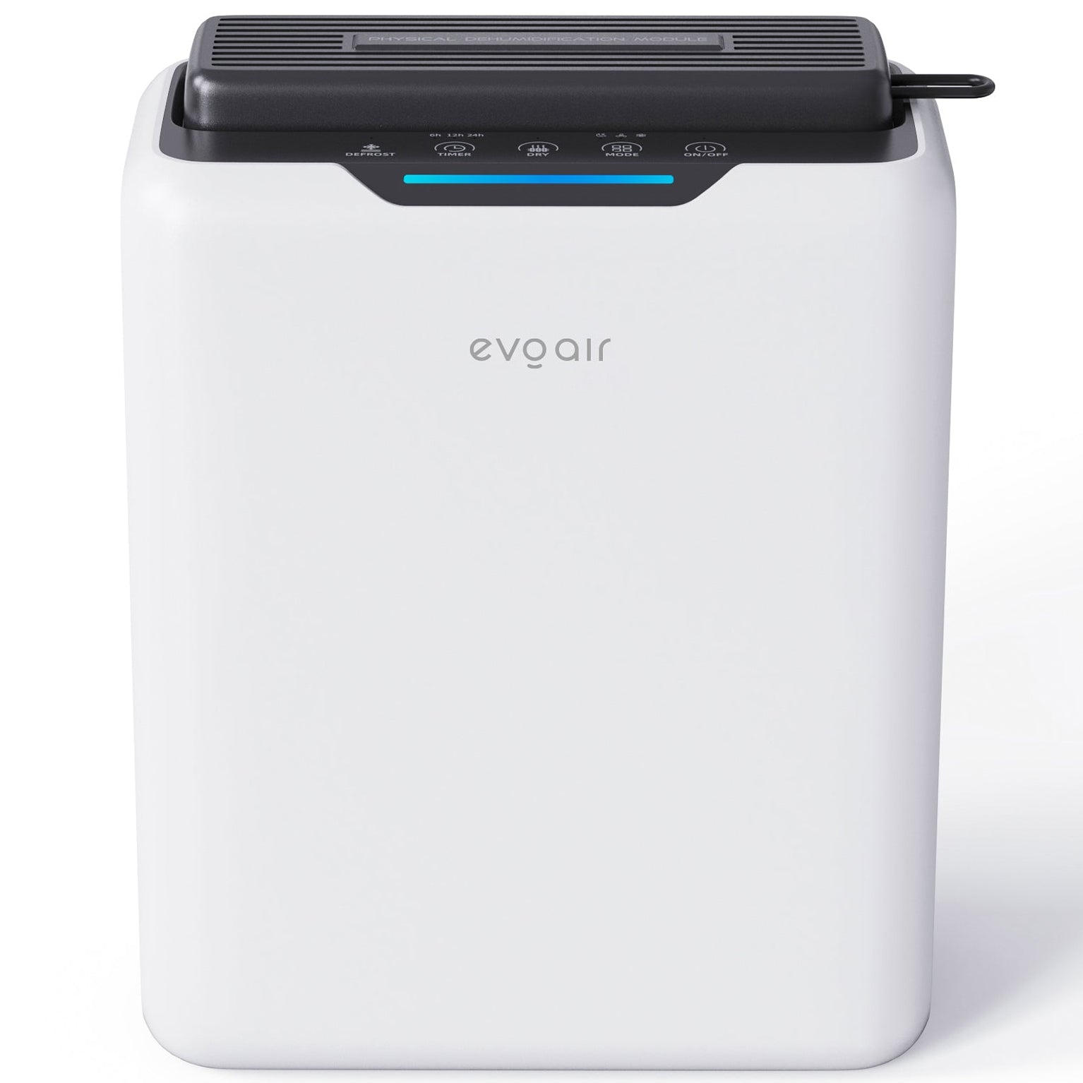 Dezumidificator aer Evoair HUMIXDUO, 500ml/24h, 3 Moduri funcționare, Silențios, Lumină Ambientală, Rezerva cu Silicagel, Timer 48h, Rezervor 2.5l, Alb