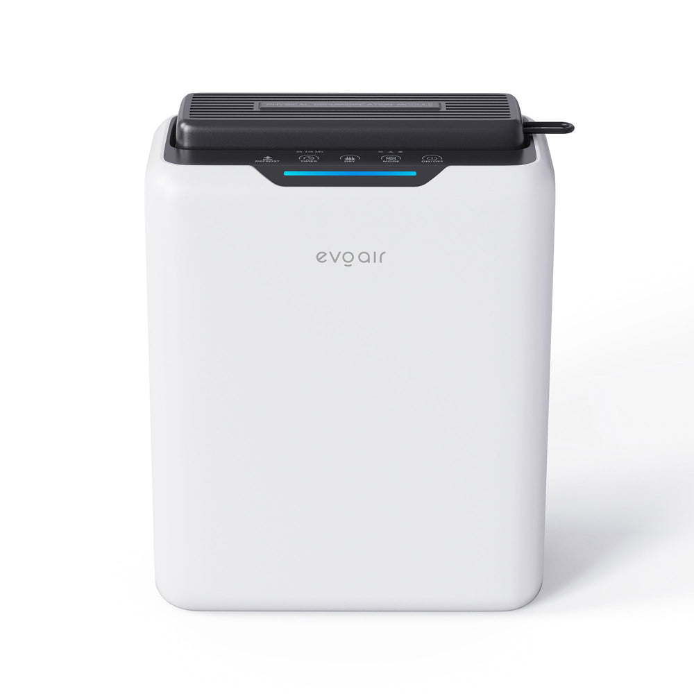 Resigilat! Dezumidificator aer Evoair HUMIXDUO, 500ml/24h, 3 Moduri funcționare, Silențios, Lumină Ambientală, Rezerva cu Silicagel, Timer 48h, Rezervor 2.5l, Alb