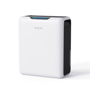Dezumidificator aer Evoair HUMIXDUO, 500ml/24h, 3 Moduri funcționare, Silențios, Lumină Ambientală, Rezerva cu Silicagel, Timer 48h, Rezervor 2.5l, Alb