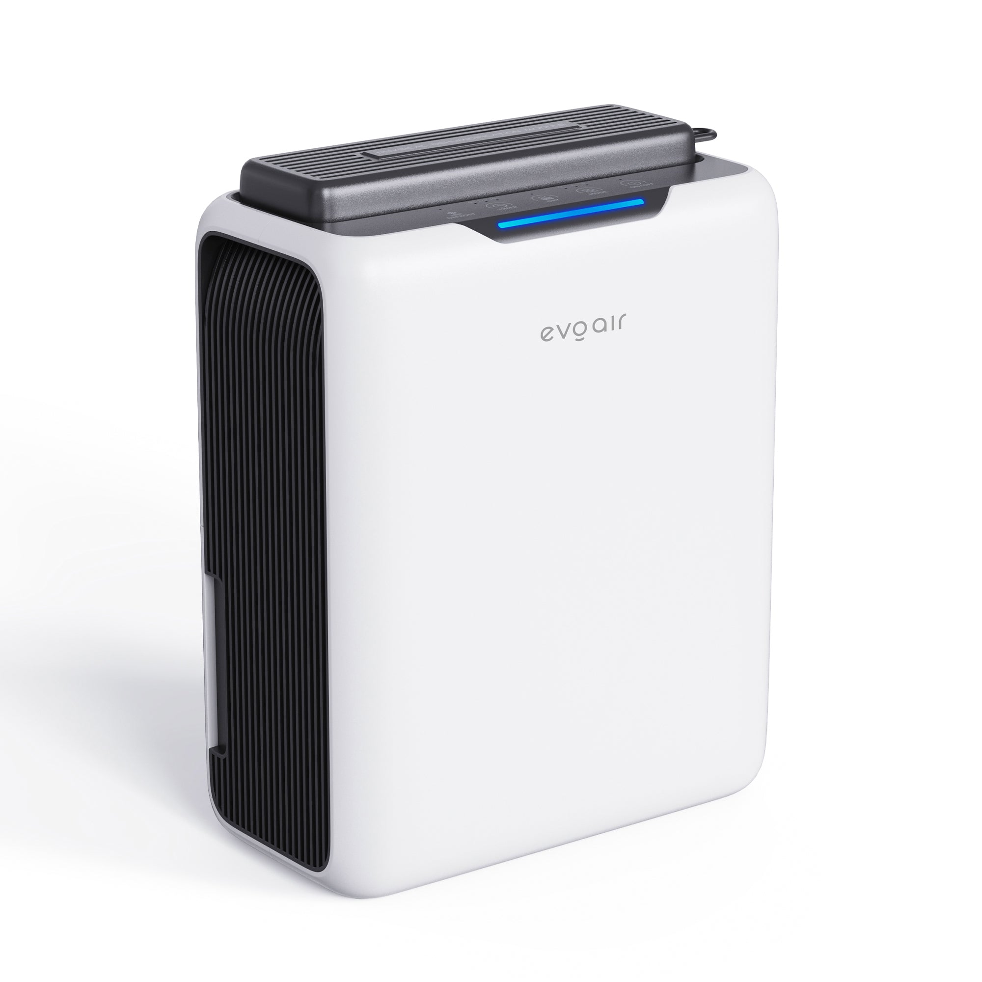 Dezumidificator aer Evoair HUMIXDUO, 500ml/24h, 3 Moduri funcționare, Silențios, Lumină Ambientală, Rezerva cu Silicagel, Timer 48h, Rezervor 2.5l, Alb