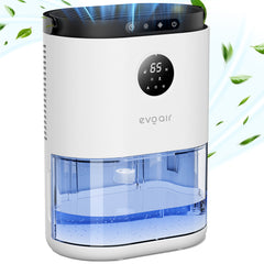 Dezumidificator aer Evoair HUMIX560, 560ml/24h, Silențios, Senzor de umiditate, 3 Moduri funcționare, Lumină Ambientală în 7 culori, Rezervor 2.3l, Alb