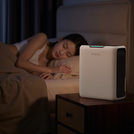 Resigilat! Dezumidificator aer Evoair HUMIXDUO, 500ml/24h, 3 Moduri funcționare, Silențios, Lumină Ambientală, Rezerva cu Silicagel, Timer 48h, Rezervor 2.5l, Alb