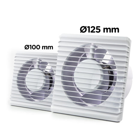 Ventilator axial baie Planet Energy Ø 125 S, Super Silent, Debit 140 m³/h, Garantie 2 ani, Alb